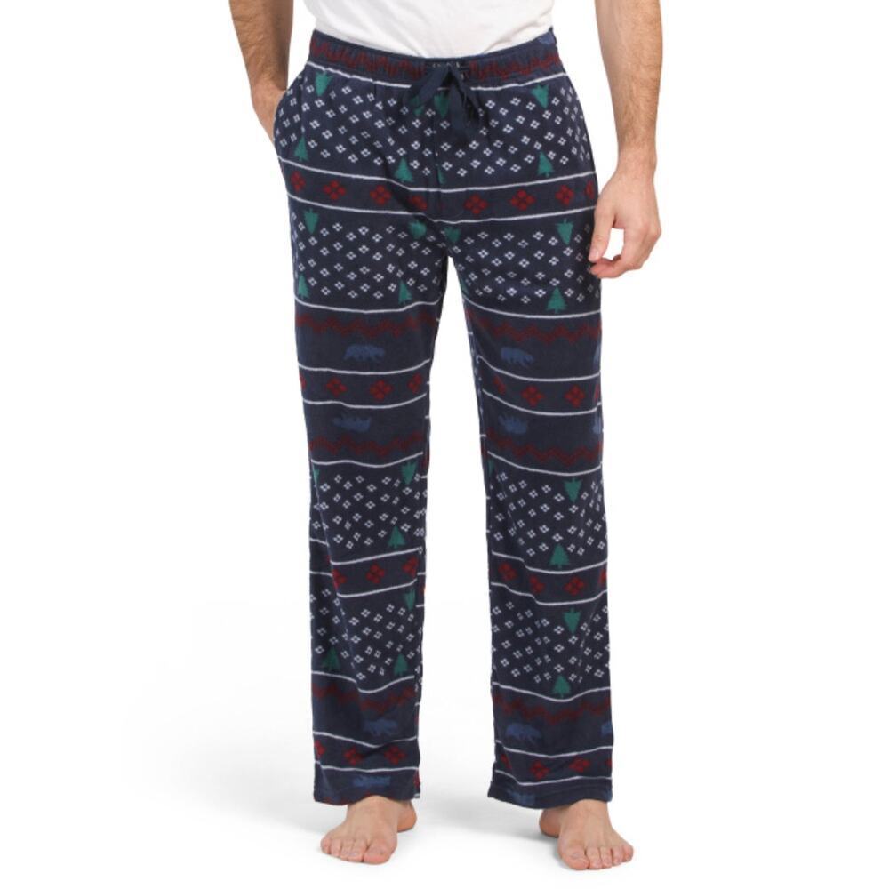 NWT Lucky Brand Men's Soft Fleece Printed PJ Loungewear Sleep Pants